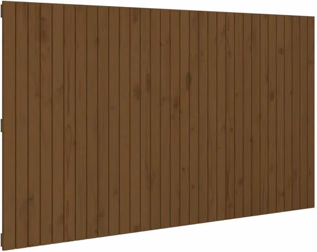 Berkfield Home Rustic Solid Wood Pine Wall Headboard in Honey Brown, W: 204 cm, D: 3 cm, H: 110 cm – 1