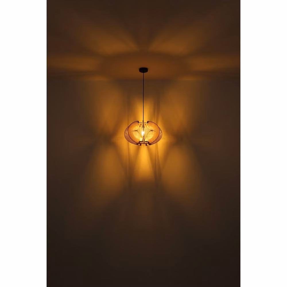 Netlighting Sakura Black and Wood Pendant Lamp, Diameter: 44 cm, Height: 150 cm – 7