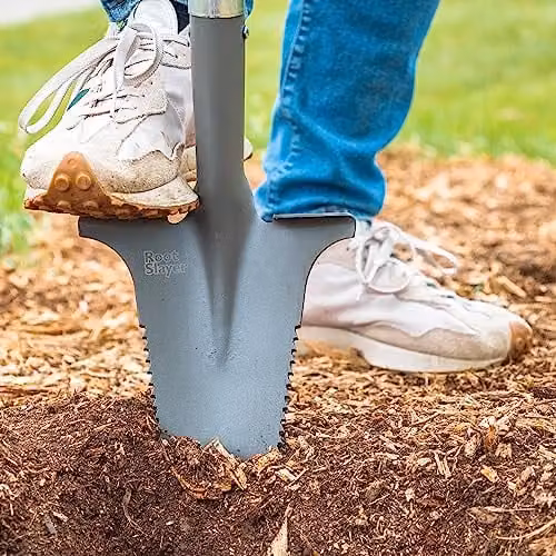 Radius Garden 22411 Root Slayer Mini-Digger Shovel, Red Steel – 8