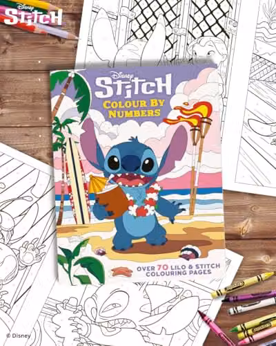 Studio Press Disney Stitch Colour By Numbers Multicolour Colouring Book with Over 70 Lilo and Stitch Pages – 2