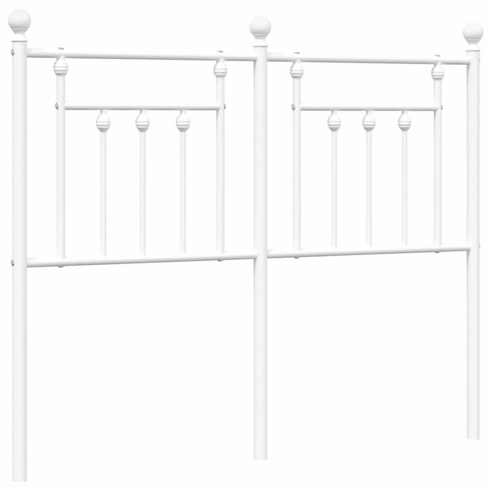 Berkfield Home Classic Metal Headboard in White, 120 cm – 2