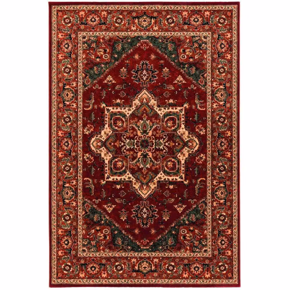 The Rug Shop UK Red Floral Traditional Wool and Jute Area Rug W: 160 cm, D: 240 cm – 5