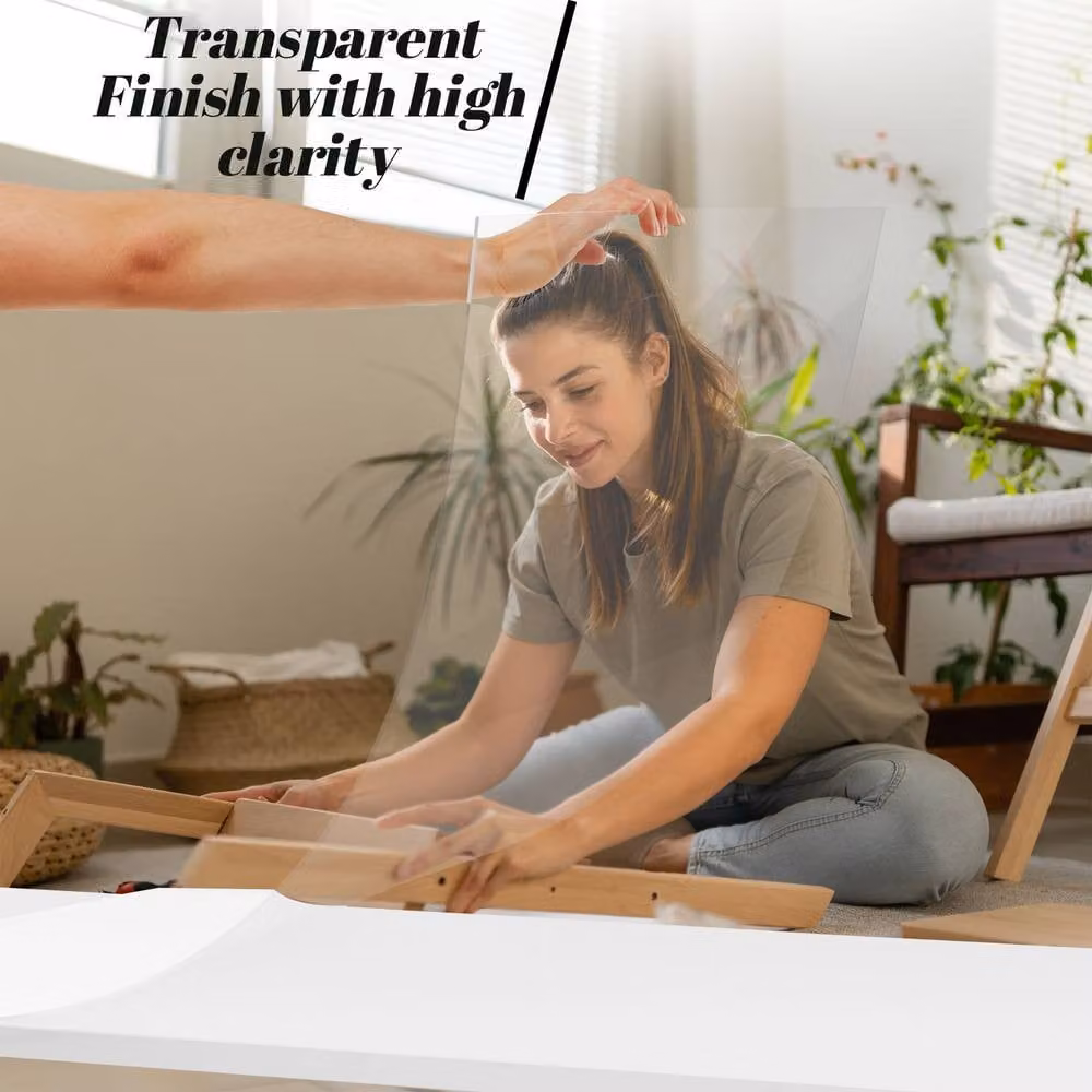 Novecrafto Transparent Clear Acrylic Sheet, 3mm Thick, W: 100 cm, H: 75 cm – 3