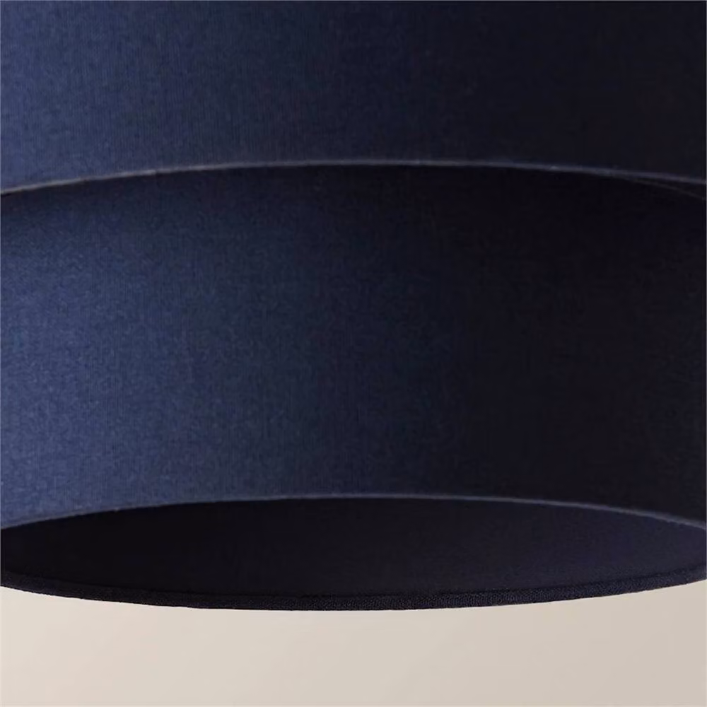 FORGEVIO Modern Navy Blue Fabric Cylinder Lamp Shade for Ceiling Lights – 3
