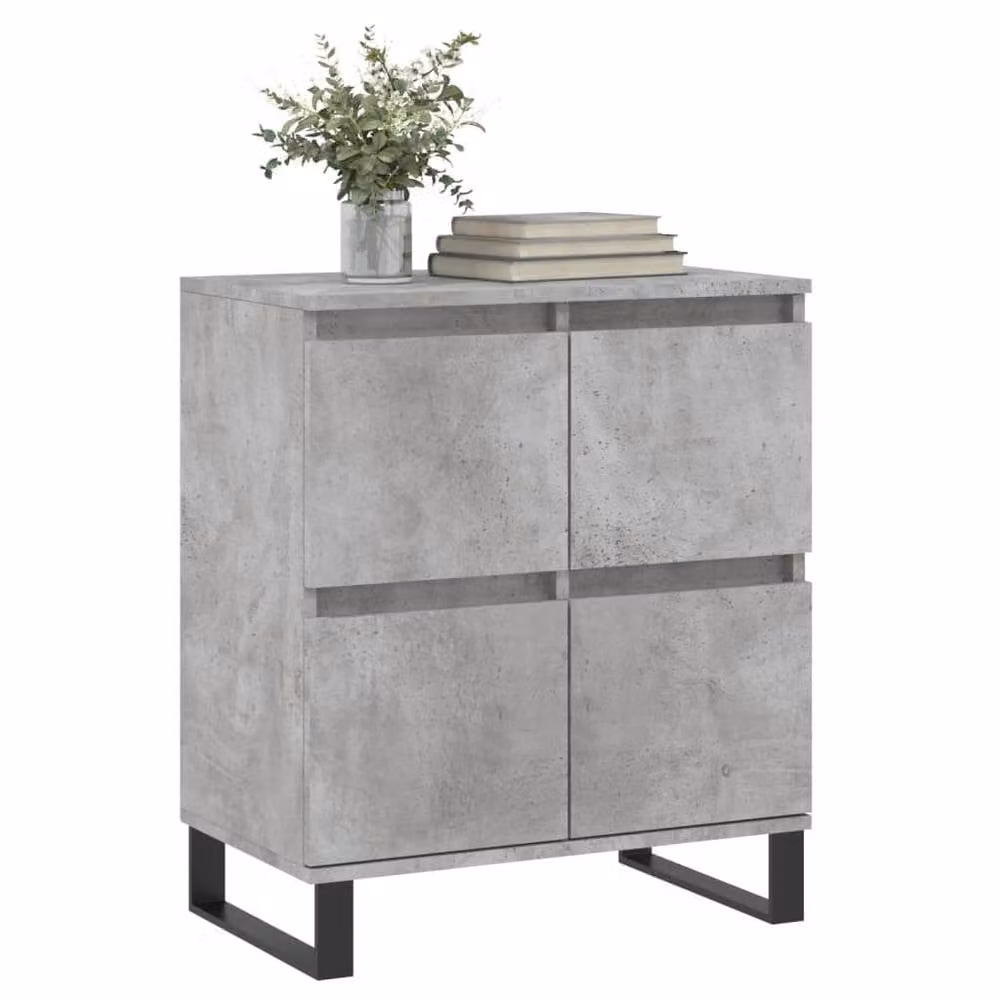 Berkfield Home Industrial Sideboard in Concrete Grey, W/D/H: 60 x 35 x 70 cm – 2