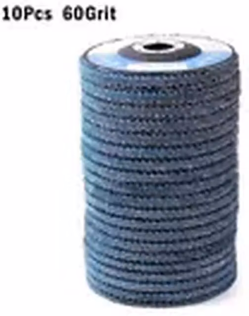EONLION 10 Pack Blue Flap Grinding and Sanding Discs, 60 Grit Zirconium Oxide Angle Wheel Discs – 1