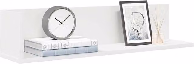 Berkfield Home Wall Mounted Shelves, 2 Pack, White, W: 75 cm, D: 16.5 cm, H: 16.5 cm