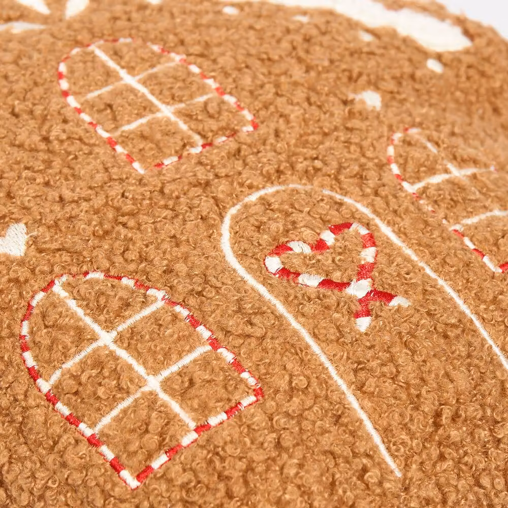 OHS Gingerbread House Christmas Scatter Cushion, Brown Plush Decorative Pillow – 4