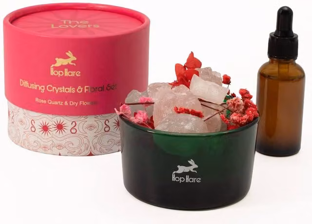 Serenityy Hop Hare Diffusing Crystals and Floral Set in Pink – 1