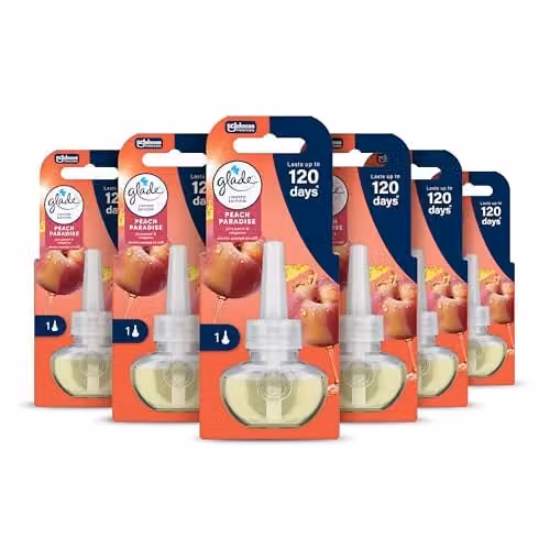 Glade Peach Paradise Plug-in Air Freshener Refills, Pack of 6 (6 x 20ml) – 1
