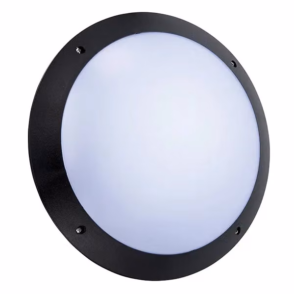 Netlighting Seran Integrated LED Outdoor Microwave Wall Light in Matt Black with Textured Opal Diffuser and IP65 Rating – 2