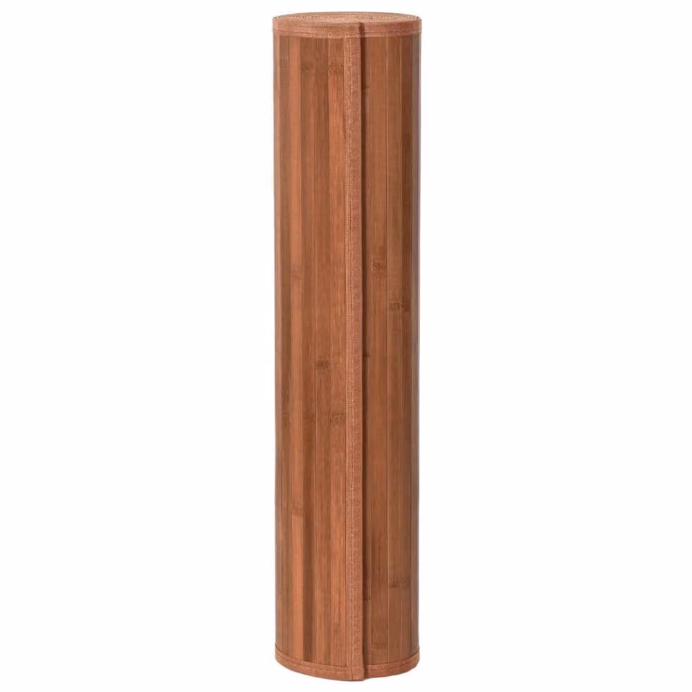 Berkfield Home Rectangular Bamboo Rug in Brown, W/D: 80 x 1000 cm – 2