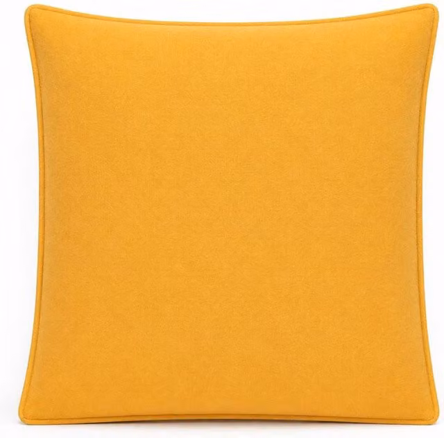Serenityy Classic Marigold Woven Cotton Cushion Cover in Yellow, W/D/H: 60 x 60 x 60 cm