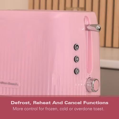 Hamilton Beach Miami 2 Slice Toaster, 800W, Pink – 2