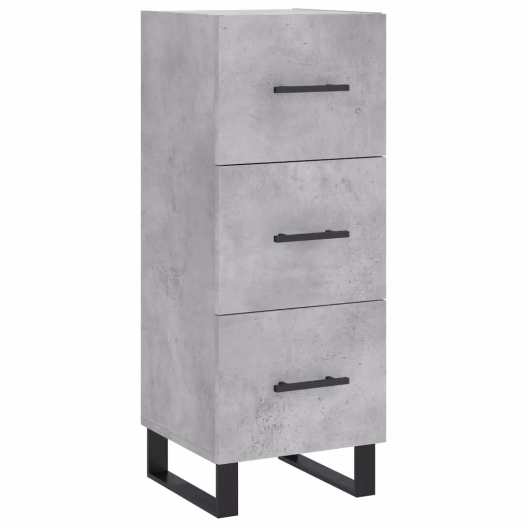 Berkfield Home Modern Sideboard in Concrete Grey, W/D/H: 34.5 x 34.0 x 90.0 cm – 2