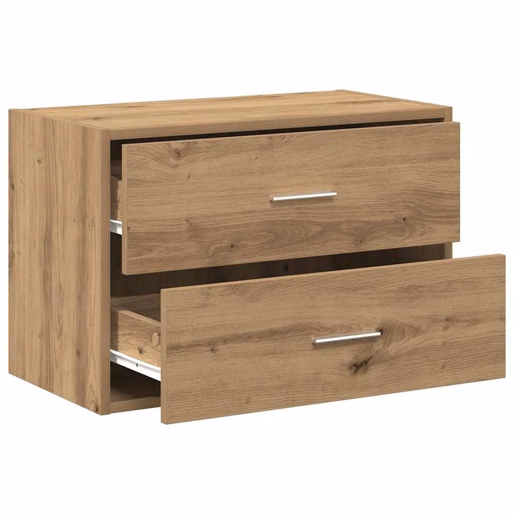 Berkfield Home Artisan Oak Durable Cabinet with 2 Drawers, Brown, W: 60 cm, D: 31 cm, H: 40 cm – 2