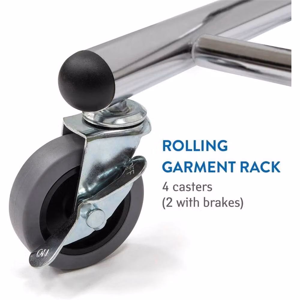 Tatkraft Silver Metal Continuous Linear Clothes Rail – 2