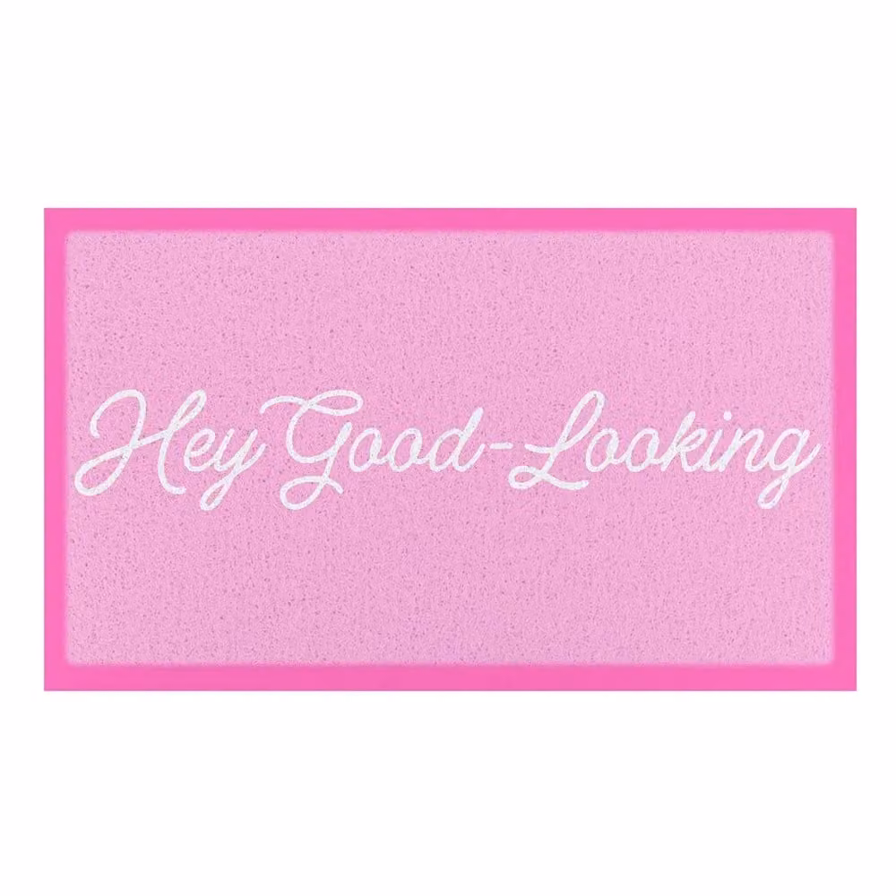 Artsy Mats Hey Good Looking Pink Indoor and Outdoor Doormat, W: 70 cm, D: 40 cm – 2