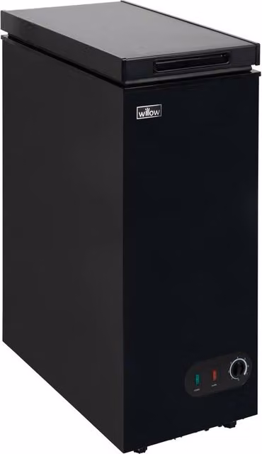 Willow WCF60B Freestanding 51L Slimline Compact Chest Freezer in Black – 6