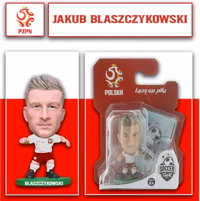 SoccerStarz Jakub Blaszczykowski Poland Home Kit Mini Figure, Red and White, Height: 5 cm