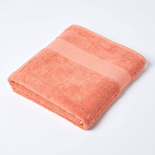 Homescapes Burnt Orange Turkish Cotton Bath Sheet Towel, 500 GSM, Fluffy and Quick-Drying – 1