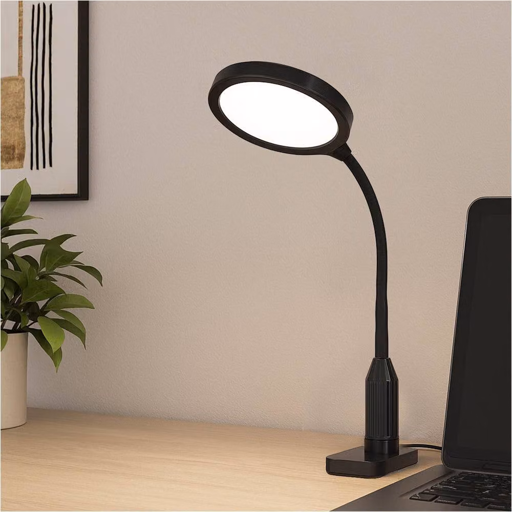 Loops 2 Pack Modern Black LED Table Lamps with Included Bulbs – 2