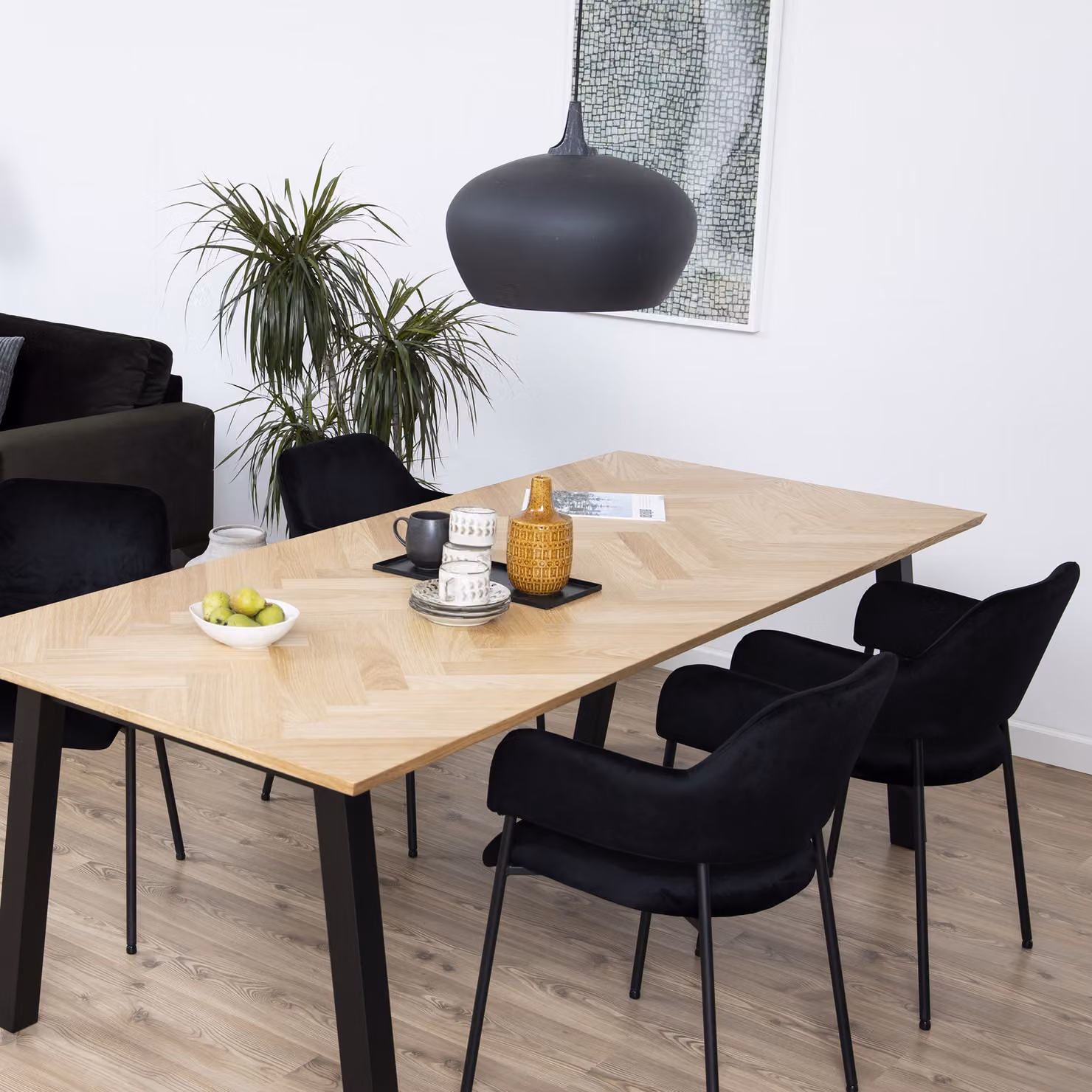 Furniture To Go Lima Dining Chairs with Armrests in Black, Set of 2 – 2