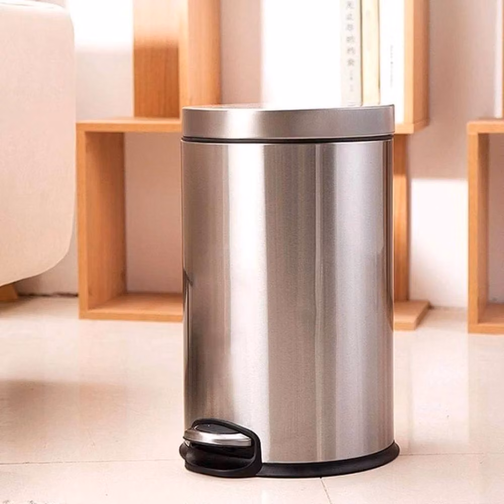 Marco Paul 3L Small Stainless Steel Pedal Bin with Removable Inner Bucket in Silver – 2