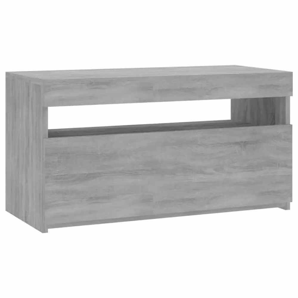 EONLION Modern Grey TV Cabinet with Integrated LED Lighting, Width: 100 cm – 2