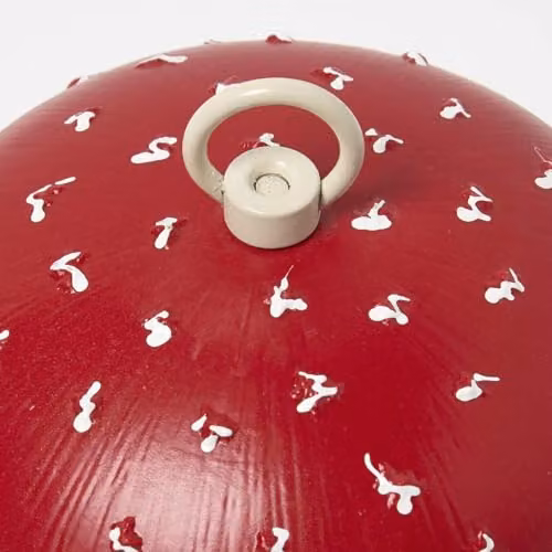HOMESCAPES Red Mushroom Hanging Bird Feeder, W/D/H: 17.7 x 13 x 13 cm – 3