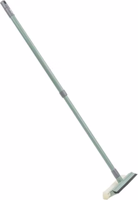 JVL Extendable Sponge Window Cleaner with Telescopic Handle and Squeegee, Green and Grey