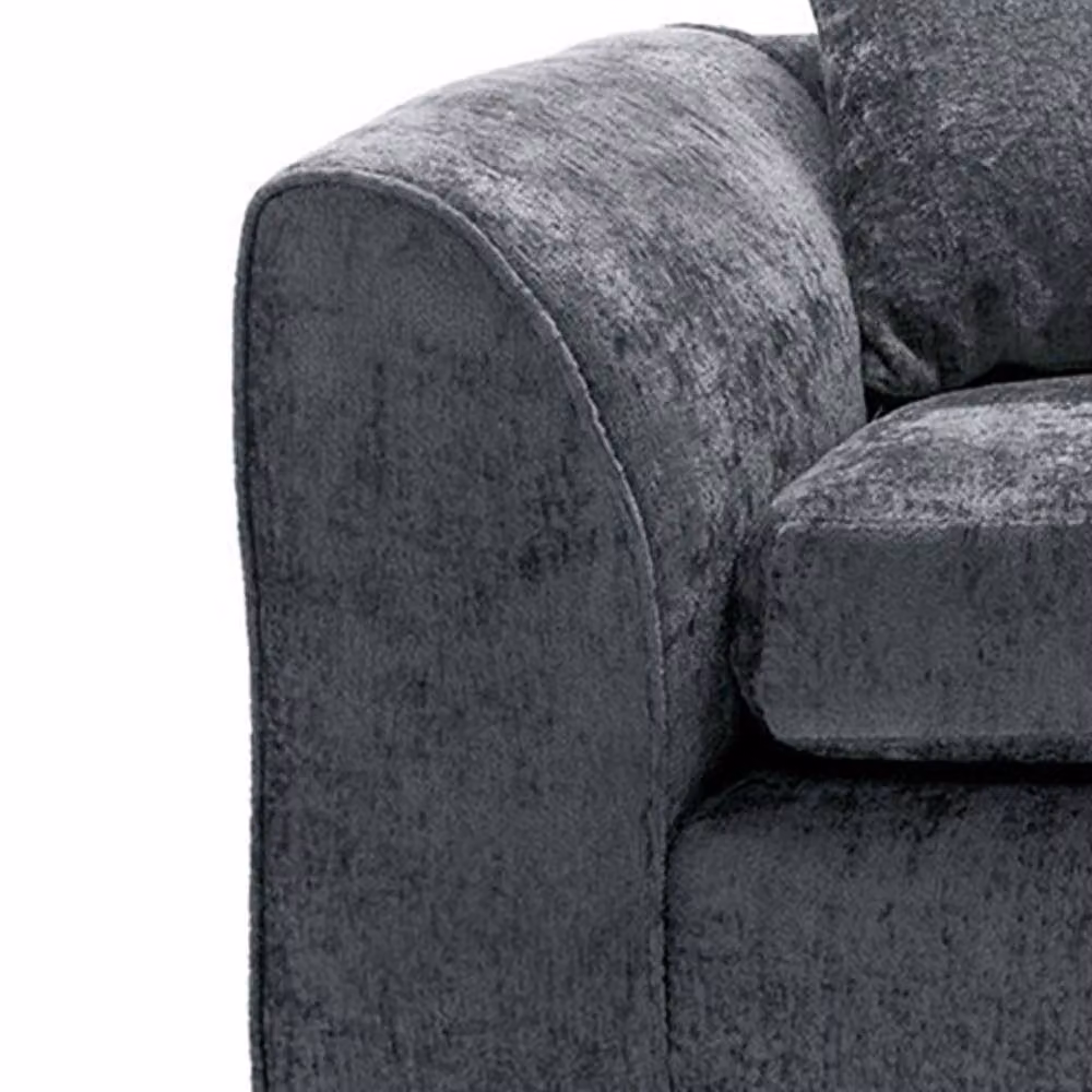 Furnishings For Less UK Zina Chenille Fabric 3 and 2 Seater Sofa Suite in Grey – 4