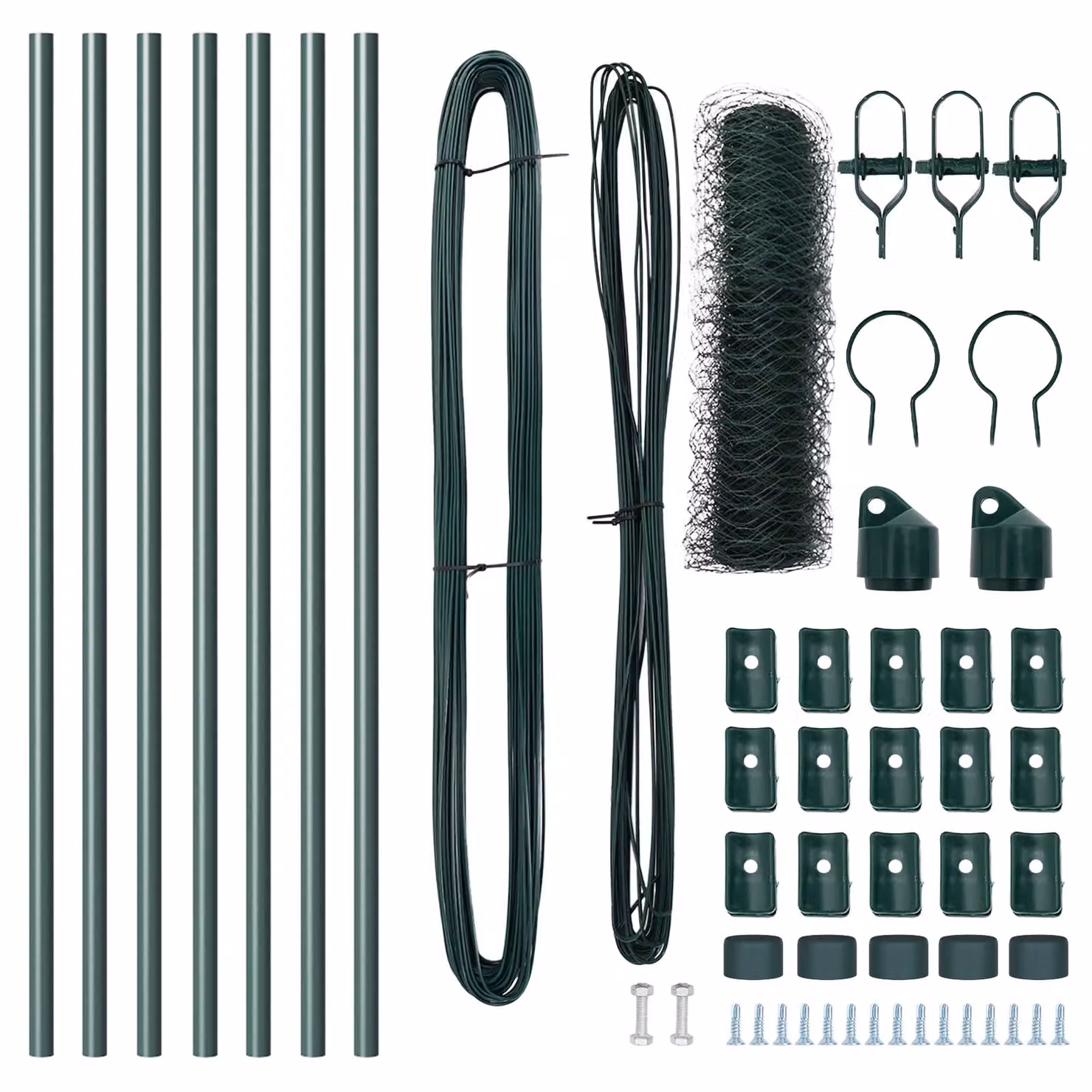 Berkfield Home Green Steel Hexagon Fence, H 0.4 m x W 10 m – 4