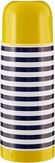 Orsina Stainless Steel Striped Vacuum Flask, Leak-Proof Thermos for Hot and Cold Beverages, 350ml, Blue, White or Multicolour – 1