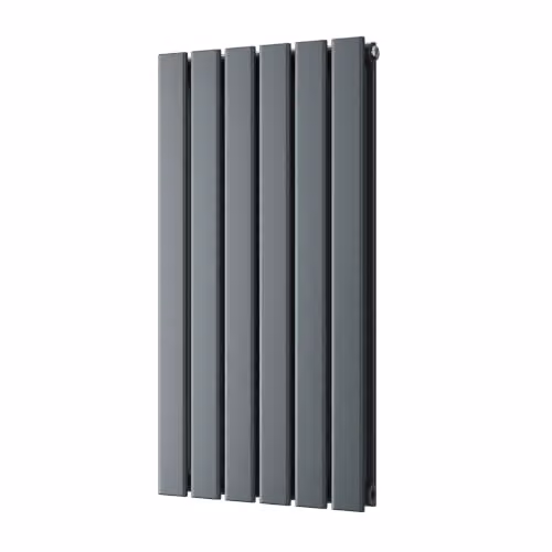 UK Radiators Typhoon Anthracite Flat Tube Horizontal Designer Steel Radiator, W: 40.8 cm, H: 80.0 cm – 2