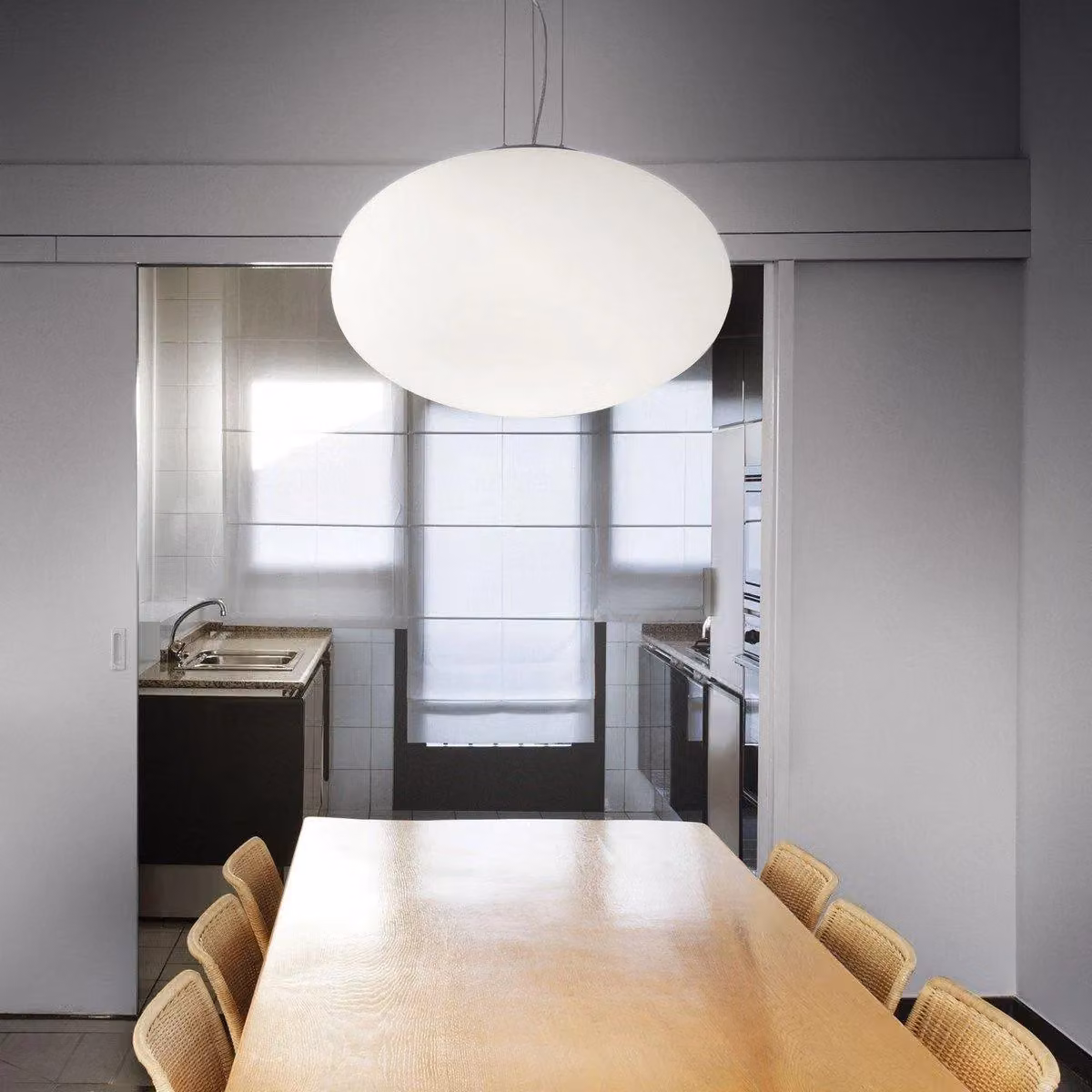 Netlighting Candy Single Light Medium Globe Ceiling Pendant in White with E27 Socket – 2