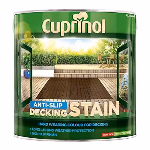 Cuprinol Anti-Slip Decking Stain in Hampshire Oak, 5L