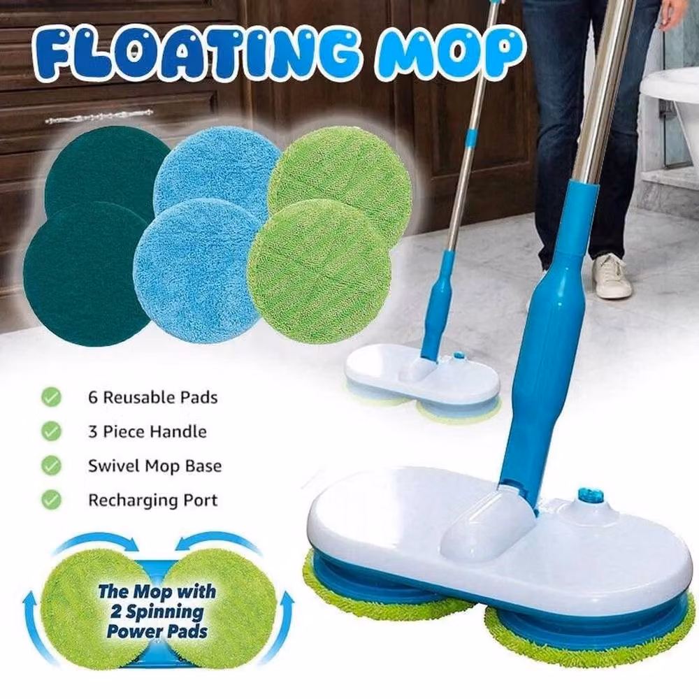 NESTLUNE Electric Cordless Floor Cleaner Scrubber Polisher Mop in Blue – 2
