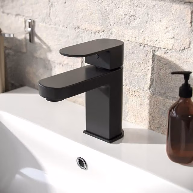 Nes Home Matte Black Brass Single Lever Mono Basin Mixer Tap – 1