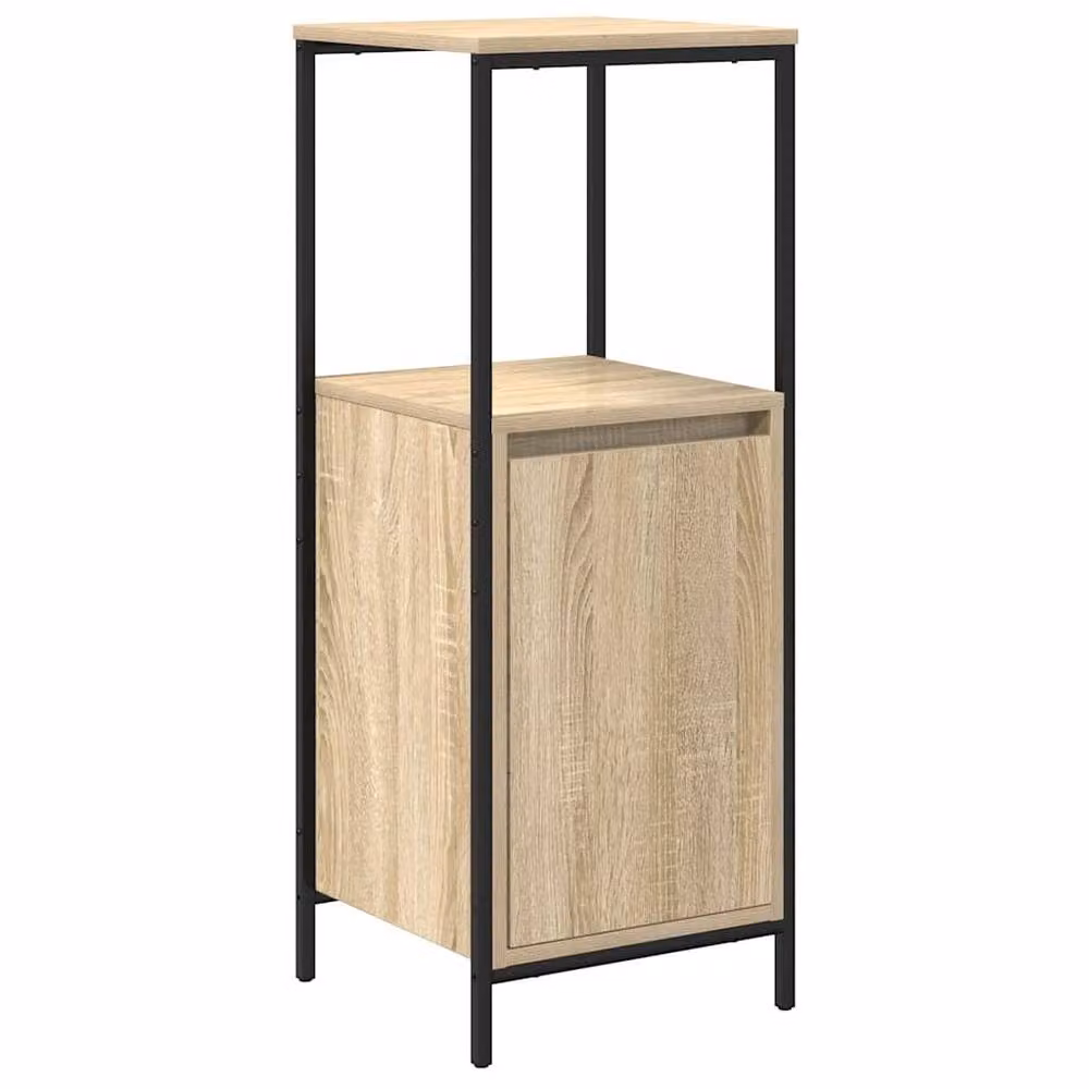 Berkfield Home Durable Bathroom Cabinet with Internal Shelves and Hinged Doors in Sonoma Oak, W/D/H: 36 x 35 x 95 cm – 2