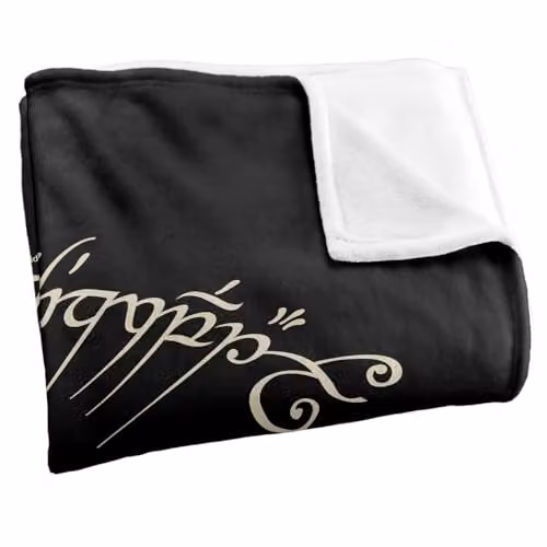 Lord Of The Rings One Ring To Rule Them All Super Soft Fleece Throw Blanket, Black and Multicolour, W: 152 cm, D: 127 cm – 2