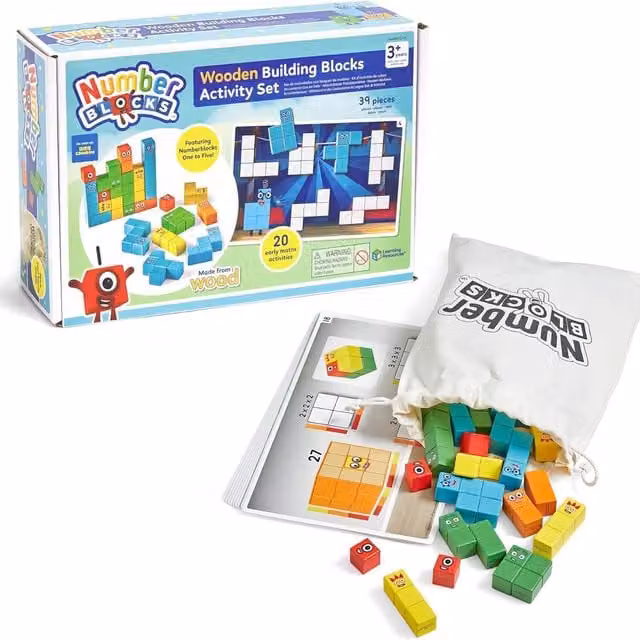 Numberblocks Multicolour Wooden Stacking Building Blocks