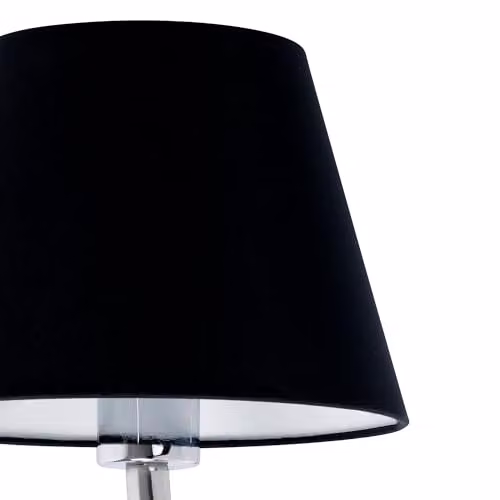 Netlighting Eterna Wall Light with Chrome Metal Base and Black Fabric Shade, E27 – 3