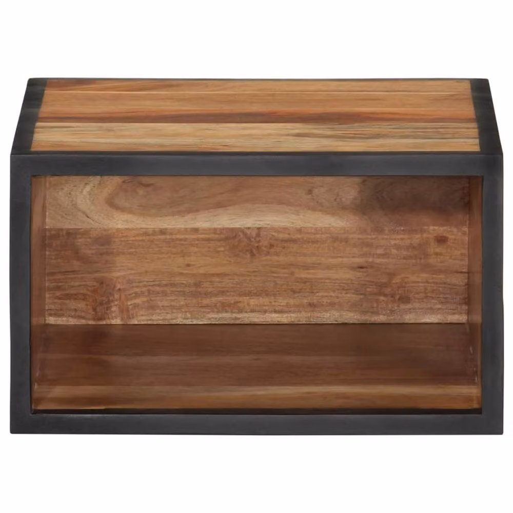 Berkfield Home Wall-mounted Bedside Cabinet in Brown Solid Acacia Wood W/D/H: 35 x 35 x 20 cm – 2