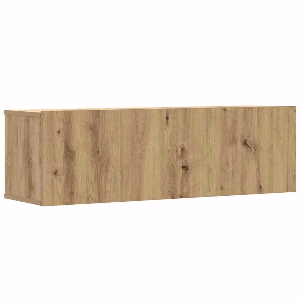 Berkfield Home Classic 2 Piece Wall-mounted TV Cabinet Set in Brown Artisan Oak – 2