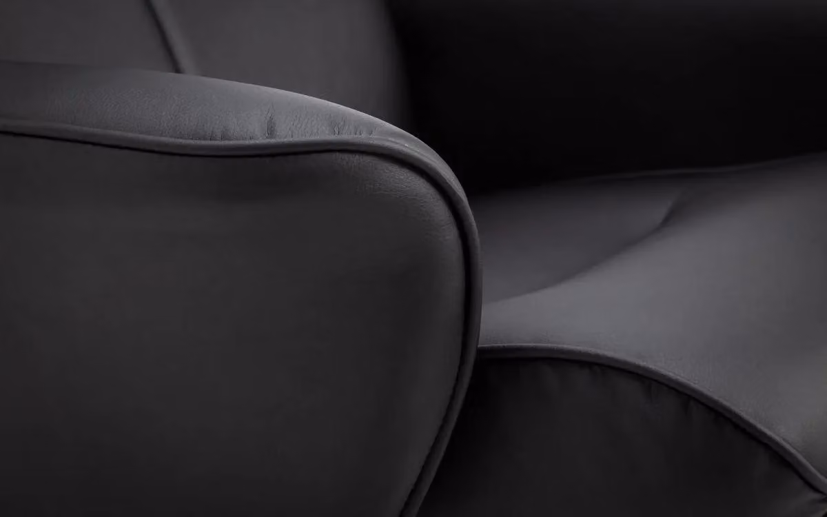 Ashfield Black Leather Swivel Recliner and Ottoman Set – 3