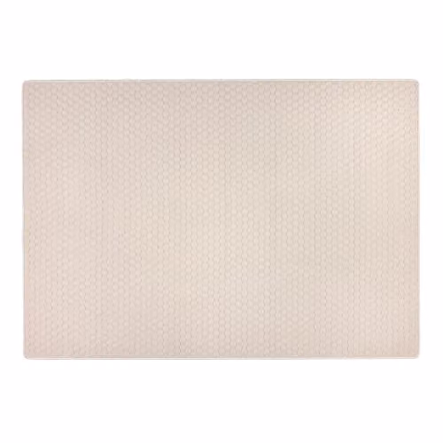 My Mat Sculptured Honeycomb Ivory Rug, W: 140 cm, L: 200 cm