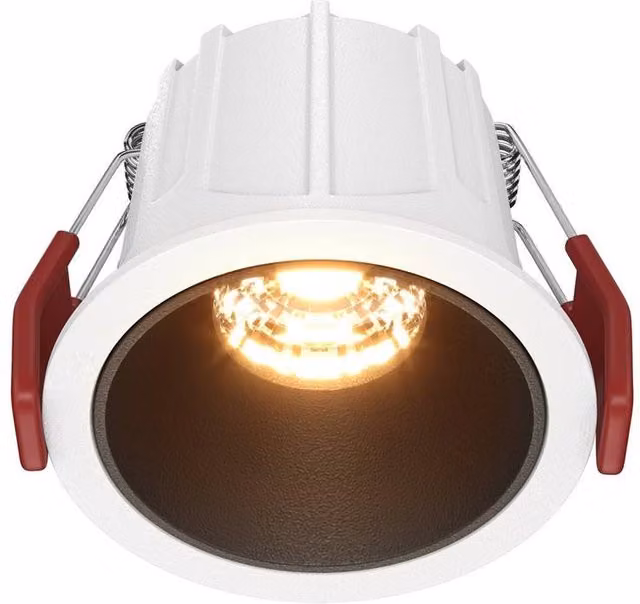 Netlighting Alfa Round Recessed LED Downlight in White and Black, 2700K Warm White, 500lm