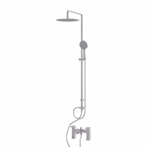 Nes Home Modern Exposed Bath and Shower Mixer Set in Chrome – 2