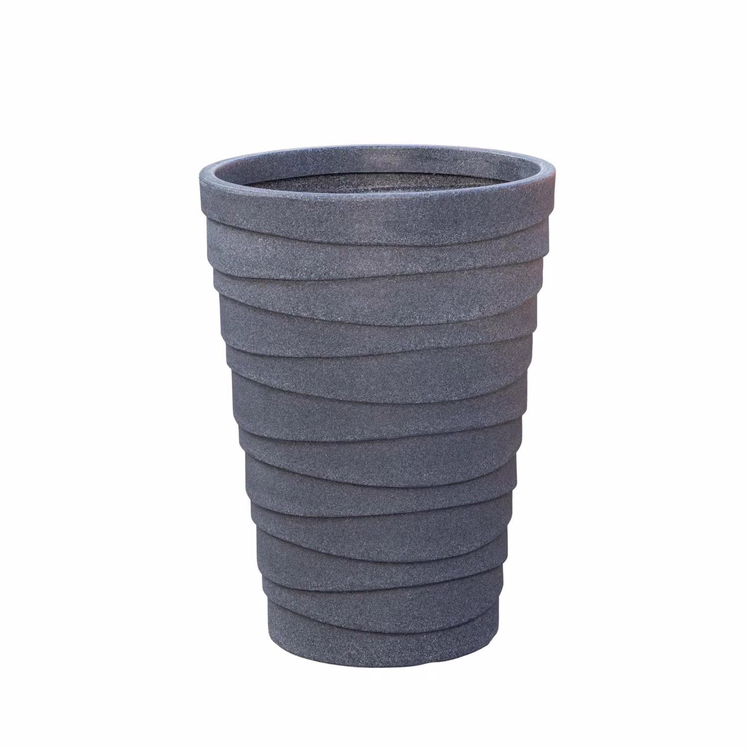 Samuel Alexander Trojan Round Garden Planter Pot in Grey, Height: 66 cm, Width: 48 cm – 4